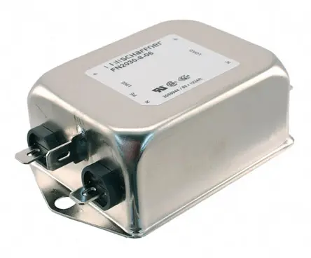 Schaffner FN2030 EMV-Filter, 250V ac/dc, 8 A, Chassismontage 3.1 W, Faston, 1-phasig 0.73 mA / 400 Hz 1 Zustände