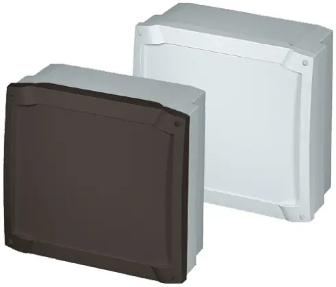 Produktfoto 1 von Bopla Bocard (Set) ABS Wandanschlusskasten Hellgrau IP65 Transparente Tür, HxBxT 178 mm, 199 mm x 89 mm