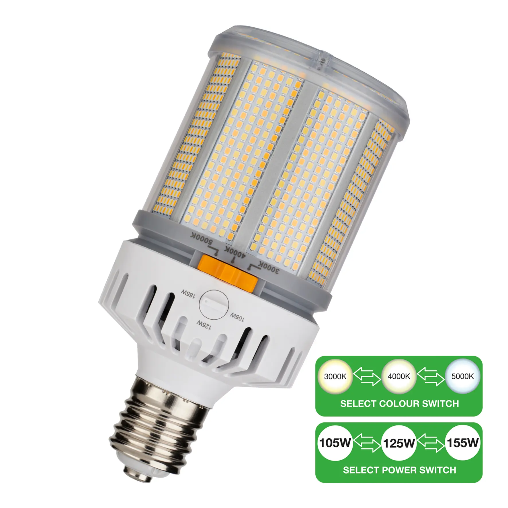 Produktfoto 1 von Bailey Electric & Electronics bv LED Corn LED LED-Straßenlampe Einseitig gesockelt 105 - 155 W E40 Sockel 3000 - 5000K