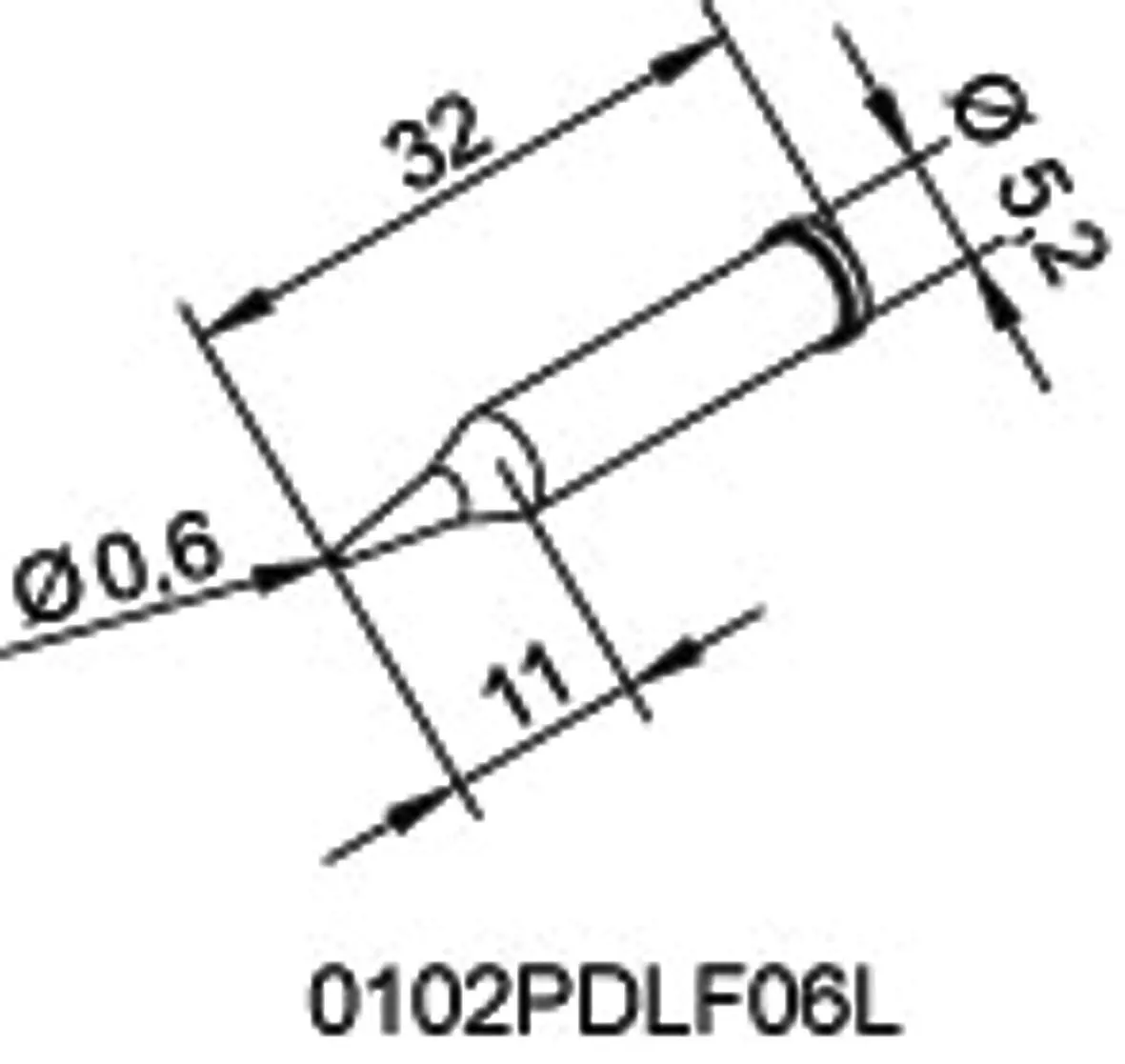 Produktfoto 1 von Ersa Lötspitze 0,6 mm konisch Serie 102 für I-Tool
