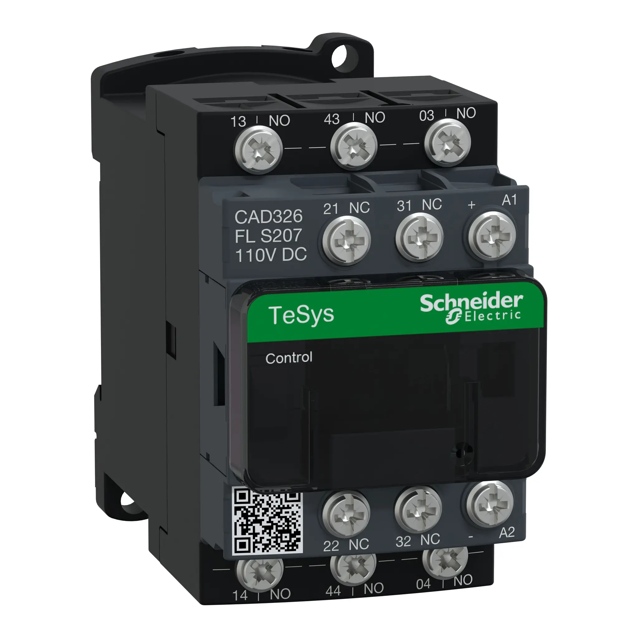 Produktfoto 1 von Schneider Electric TeSys D Leistungsrelais 110 V dc Spule 3 Schließer/2 Öffner DIN-Hutschiene 10 A