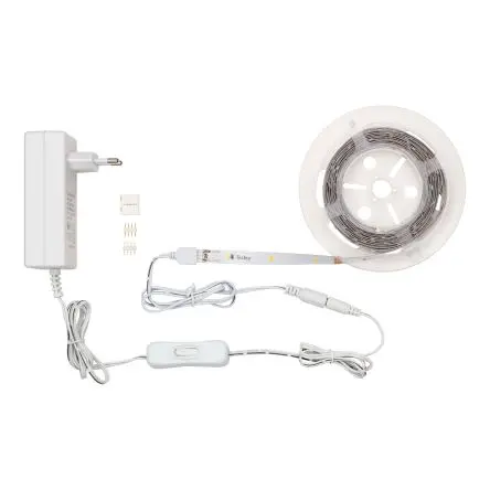 Produktfoto 1 von Bailey Electric & Electronics bv LED strip set LED-Streifen 3000k, Weiß, 3000 mm x 10 mm 12V dc 30LEDs/M, 700 lm/m IP20