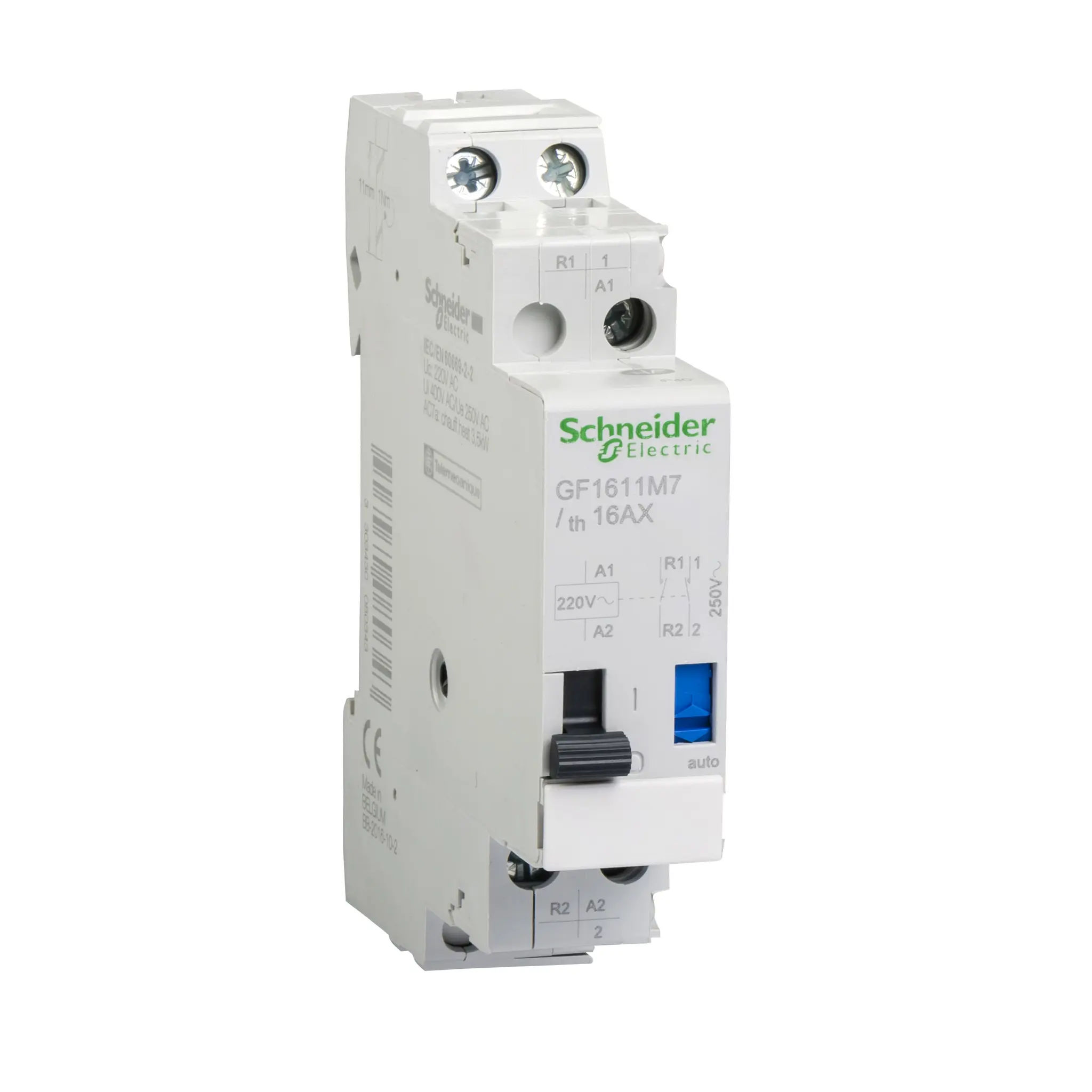 Produktfoto 1 von Schneider Electric TeSyS GC/GY Klemmbefestigung Halbleiterrelais 250 V AC/DC / 16 A