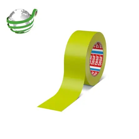 Produktfoto 1 von Tesa 4671 Acrylbeschichtetes Tuch Gewebeband, Neongelb, Naturgummi-Kleber, Gummi, 0.28 mm x 50mm x 25 m, 70N/cm bis 140
