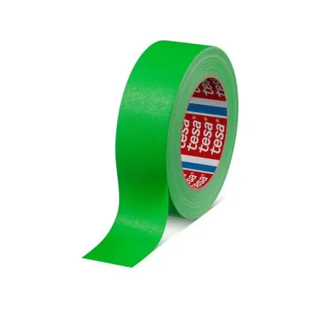 Produktfoto 1 von Tesa 4671 Zellwolle Gewebeband, Neongrün, Naturgummi-Kleber, Gummi, 0.28mm x 50mm x 25m, 70N/cm