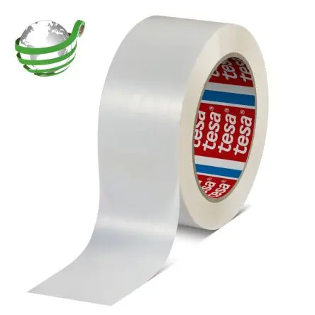 Produktfoto 1 von Tesa 60418 Packband, Polyethylenterephthalat, Weiß, Stärke 0.036 mm, 50mm x 132 m