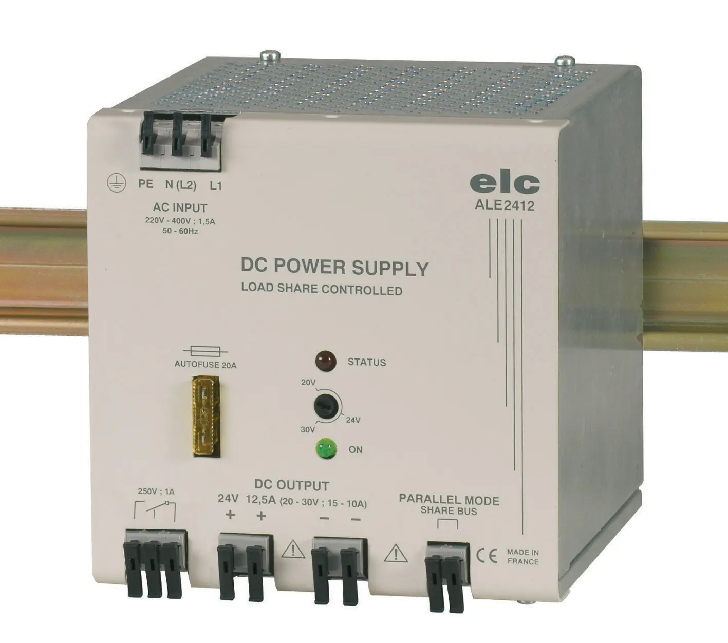 Produktfoto 1 von ELC ALE DIN RAIL DIN-Schienen Netzteil Getaktet 24V dc / 12.5A 300W 230V → 440V ac