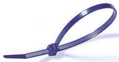 Produktfoto 1 von HellermannTyton T80L Nylon 6.6 Kabelbinder Innen gezackt Blau 4.7 mm x 390 mm