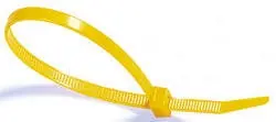 Produktfoto 1 von HellermannTyton T18R Nylon 6.6 Kabelbinder Innen gezackt Gelb 2.5 mm x 100 mm