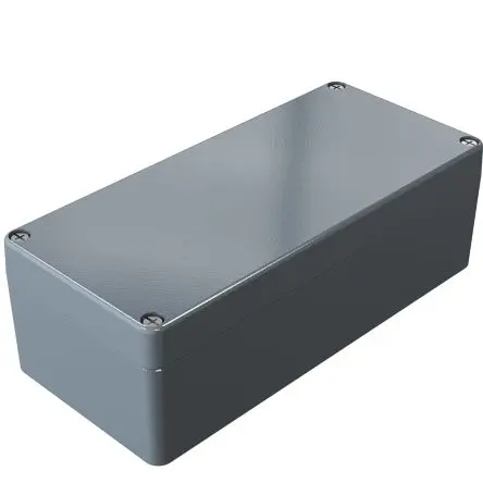 Produktfoto 1 von Rose Aluminium Gehäuse Aluminiumgehäuse Grau Außenmaß 220 x 120 x 90mm IP66