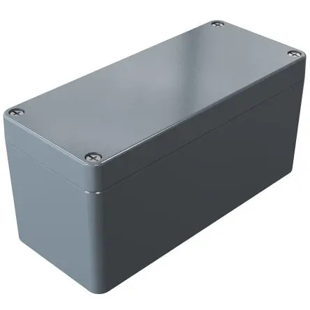 Produktfoto 1 von Rose Aluminium Standard; Gehäuse; Aluminiumdruckguss; Grau; IK09 IP66 Breite 100 mm Höhe 110 mm Länge 230 mm