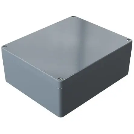 Produktfoto 1 von Rose Aluminium Standard Aluminium Gehäuse Aluminiumgehäuse Grau Außenmaß 280 x 230 x 110mm IP66