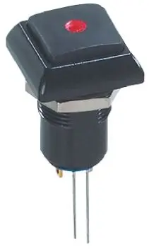Produktfoto 1 von APEM IP Druckschalter Rot Beleuchtet Rastend Panel Ø 13.6 mm / 5A 48 V ac, IP67
