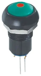 Produktfoto 1 von APEM IP Druckschalter Rot Beleuchtet Rastend Panel Ø 12.9 mm / 5A, IP67