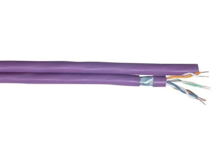 Produktfoto 1 von Multimedia Connect MMC Cat6a Ethernet-Kabel, 100 m, Violett Abgeschirmt Geschirmt, Aussen ø 7 mm Außen-ø , Raucharm