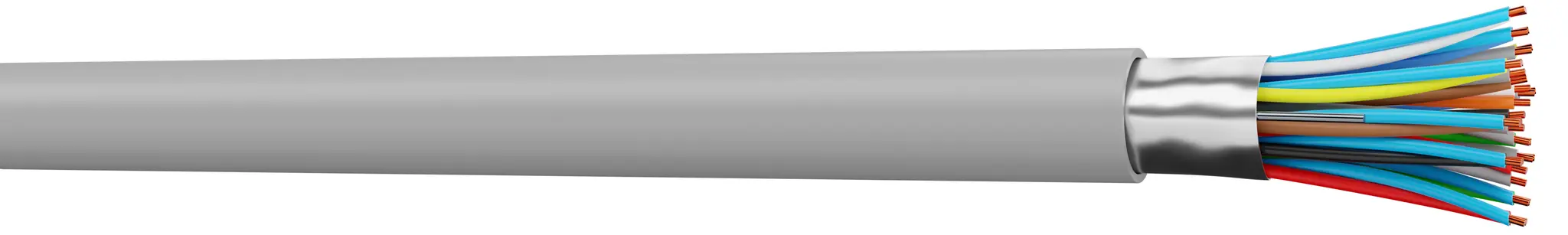CAE Groupe Telefonkabel Flammhemmend 1 Beige, Grau 2-adrig 100 m Polyvinylchlorid, 0.81 mm