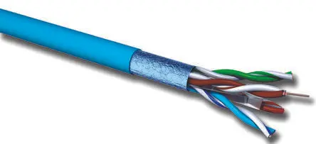 Produktfoto 1 von Multimedia Connect MMC Kat. 6 Ethernet-Kabel, 100 m, Blau Abgeschirmt Geschirmt, Aussen ø 7 mm Außen-ø , Raucharm
