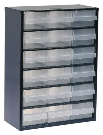 Produktfoto 1 von Raaco 18 Stahl Schubladenmagazin Blau, 417 mm x 306mm x 150 mm