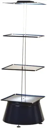 Produktfoto 1 von Raaco 3 Stahl Leere Schrankdrehscheibe Blau, 1600 mm x 680 mm x 680 mm
