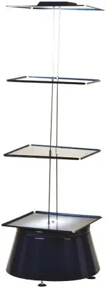 Produktfoto 1 von Raaco 3 Stahl Leere Schrankdrehscheibe Blau, 1600 mm x 680mm x 680 mm