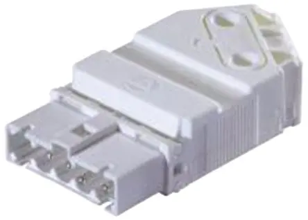 Produktfoto 1 von Wieland GESIS Beleuchtungssteckverbinder, Kabel Stecker, Anschluss, Schraubbefestigung 16A, Kontakte: 4 IP20, Weiß,