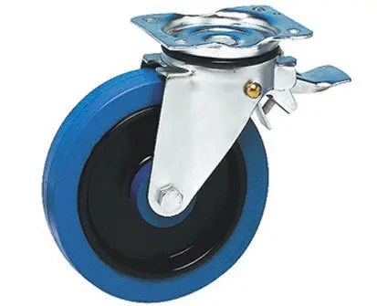 Produktfoto 1 von Guitel Hervieu Gebremst, schwenkbar Lenkrolle, Rad ø 200mm, 400kg, Ges H. 235mm, Rad B. 42mm, 135 x 110mm, Platte,
