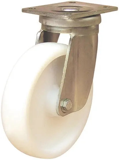 Produktfoto 1 von Guitel Hervieu Drehlager Lenkrolle, Rad ø 125mm, 500kg, Ges H. 176mm, Rad B. 45mm, 140 x 110mm, Platte,
