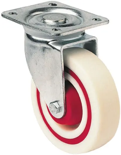 Produktfoto 1 von Guitel Hervieu Drehlager Lenkrolle, Rad ø 125mm, 200kg, Ges H. 157mm, Rad B. 35mm, 105 x 85mm, Platte, Polyamid-Material