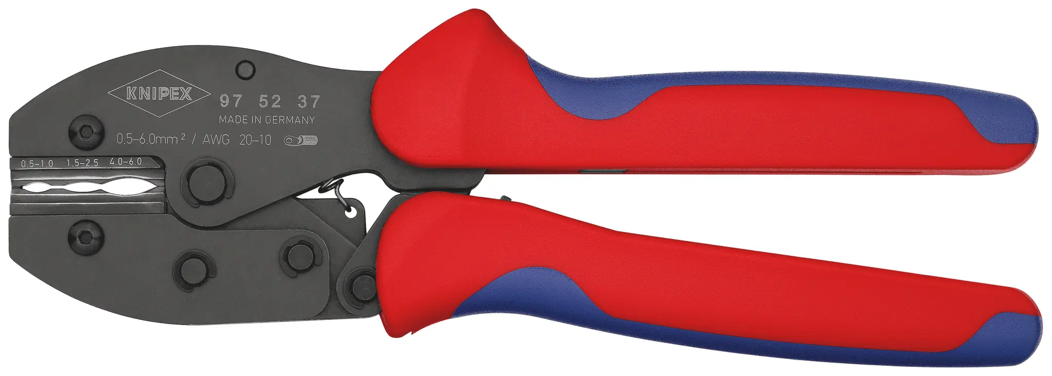 Produktfoto 1 von Knipex PreciForce Crimp-Werkzeug 4 mm für Wärmeschrumpfklemmen, 220 mm