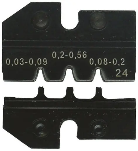 Produktfoto 1 von Knipex Crimp-Matrizensatz Schwarz, 3 Ports, Crimpmatrize