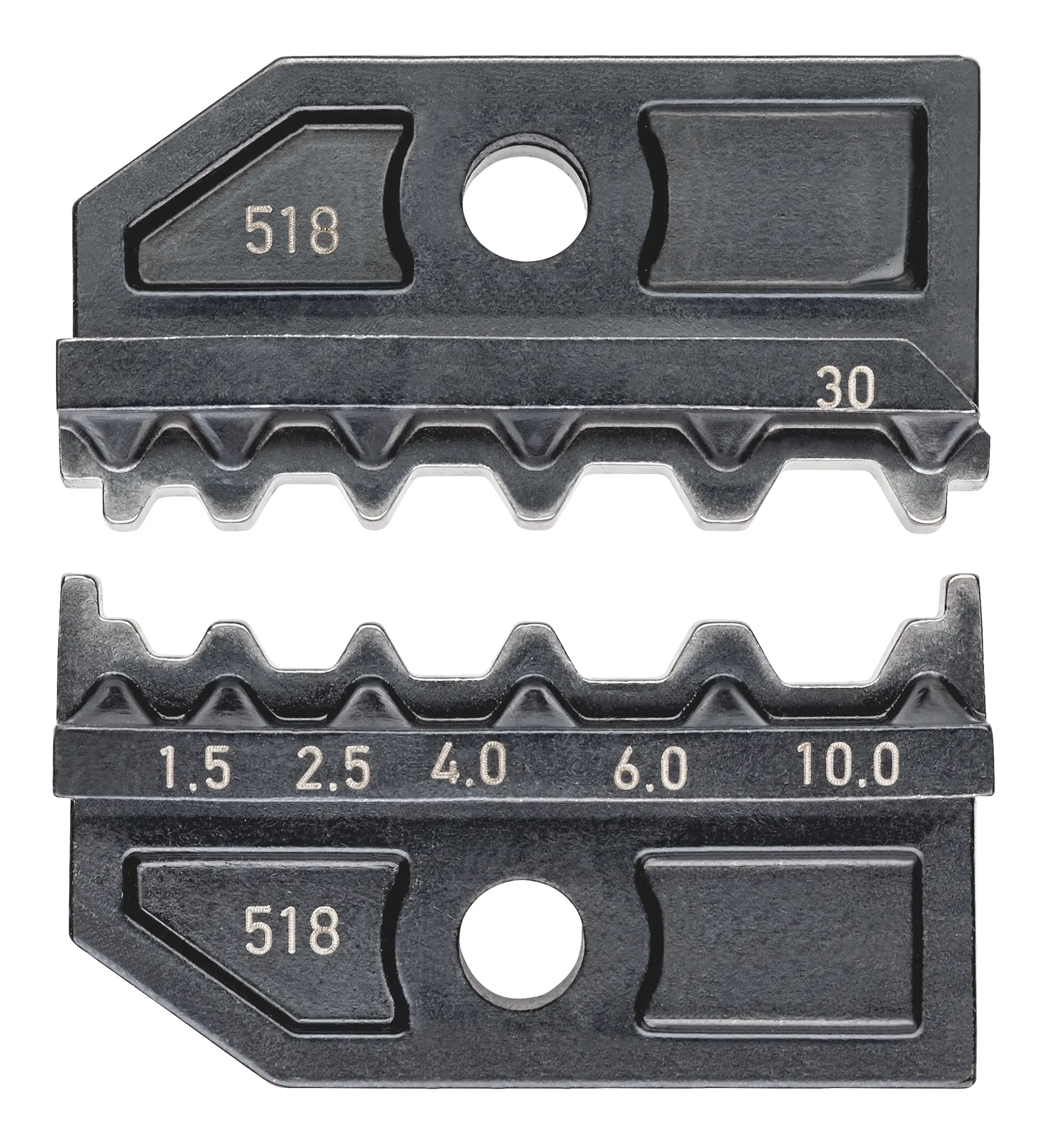 Produktfoto 1 von Knipex 97 Crimp-Matrizensatz Schwarz, 3 Ports, Crimpmatrize