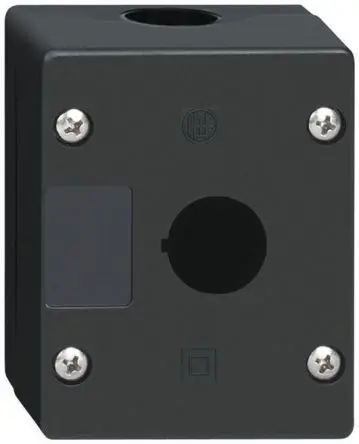 Produktfoto 1 von Schneider Electric Harmony XALG Drucktastengehäuse, 1 x Ø 22 mm, Schwarz, Polyamid, IP67, IP69, IP66, IP69K