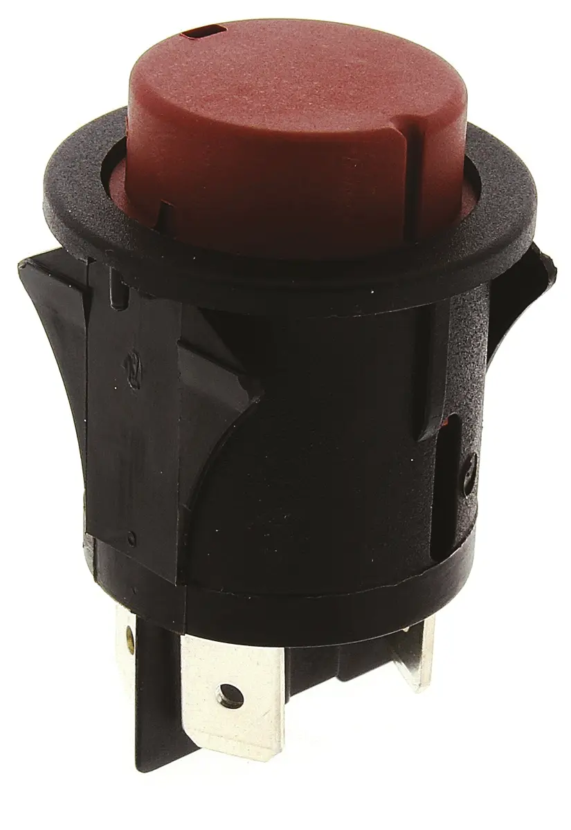 Produktfoto 1 von Molveno SP Druckschalter Rot Tastend Panel Ø 25 mm, DPST / 16 A 250 V ac, IP40