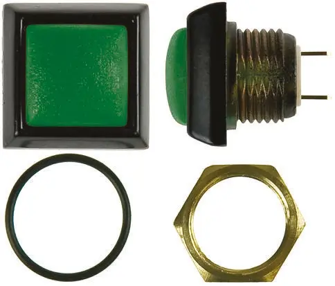 Produktfoto 1 von ITW 59 Miniaturdruckschalter lichtdurchlässig Tastend Panel Ø 13.6 mm, SPST / 400mA 50 V dc 125 V ac, IP67