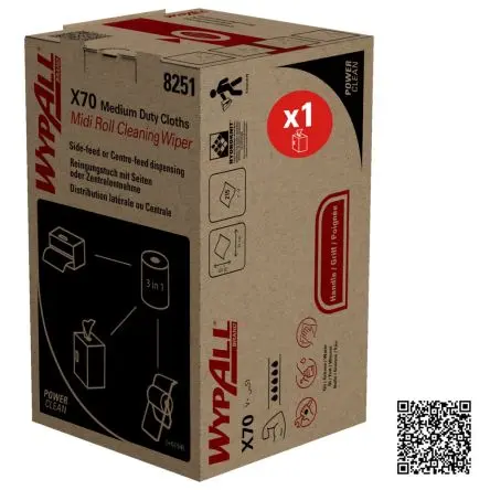 Produktfoto 1 von WYPALL WYPALL Feucht Reinigung, Blau Karton, 31 cm, 215 pro Paket Tücher pro Packung