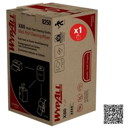 Produktfoto 1 von WYPALL 2in1 Midi Wischtuch für Reinigung Karton 235 pro Paket Stk. Blau, 31 cm x 31 cm Mehrmalige Verwendung