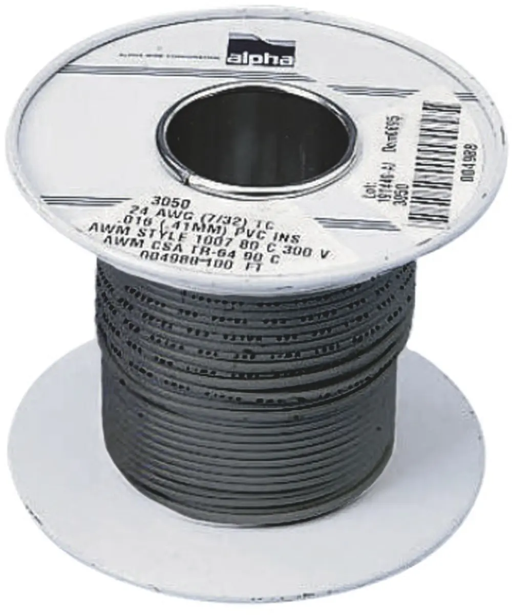 Produktfoto 1 von Alpha Wire 3057 Schaltdraht, 16 AWG 30 m Grau Ø 2.34 mm 26 Litzen Polyvinylchlorid