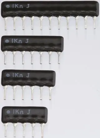 Produktfoto 1 von KOA Serie RKC Widerstands-Array BUS, 4 x 10 kΩ, 0.5 W 5 %, Bauform SIP Lot