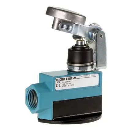 Produktfoto 1 von Honeywell BZE7 Endschalter, Rollenhebel 1-poliger Umschalter, IP50, IP65, Elektrostatisch epoxidbeschichtetes Aluminium