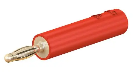 Produktfoto 1 von Staubli Prüfsteckverbinder-Adapter Rot Messing Gold 30 V ac, 60V dc