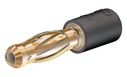 Produktfoto 1 von Staubli Prüfsteckverbinder-Adapter Schwarz Messing Gold 30 V ac, 60V dc