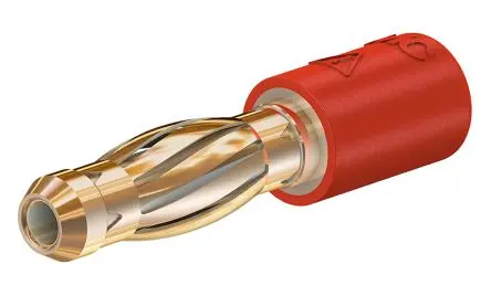 Produktfoto 1 von Staubli Prüfsteckverbinder-Adapter Rot Messing Gold 30 V ac, 60V dc
