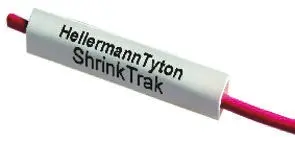 Produktfoto 1 von HellermannTyton Wärmeschrumpf-Etiketten B. 48 mm für Thermodrucker 250 Per Pack auf Gelb 48 mm Gelb Polyolefin vernetzt
