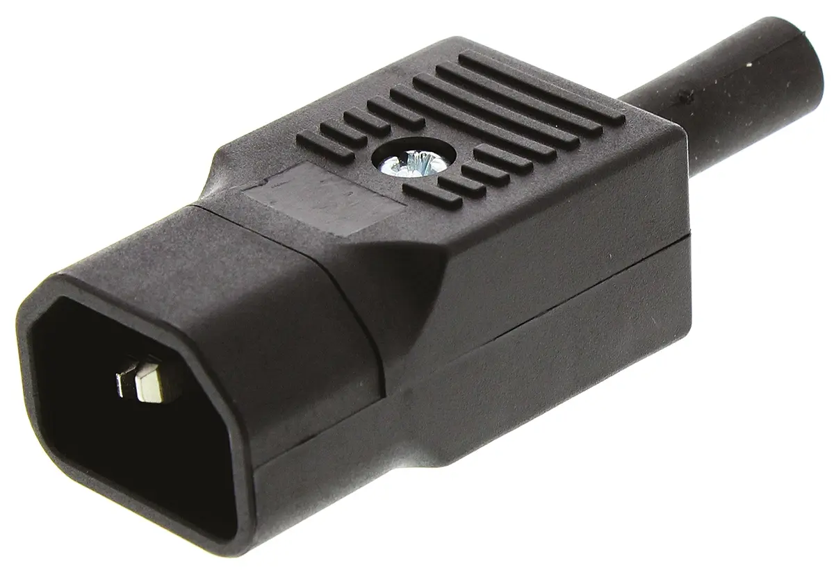 Produktfoto 1 von Bulgin PX0686 IEC-Steckverbinder C14 250V, Gerade Stecker, Kabel 10A, 2-poliger Stecker Japan