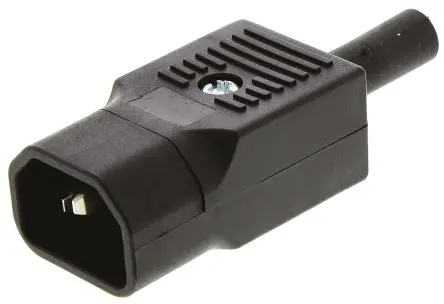 Produktfoto 1 von Bulgin PX0686 IEC-Steckverbinder C14 250V, Gerade Stecker, Kabel 10A, 2-poliger Stecker Japan