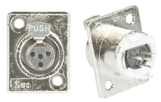 Produktfoto 1 von Switchcraft Gerade 4-polig Panel Buchse Silber Natur XLR-Steckverbinder, 125 V