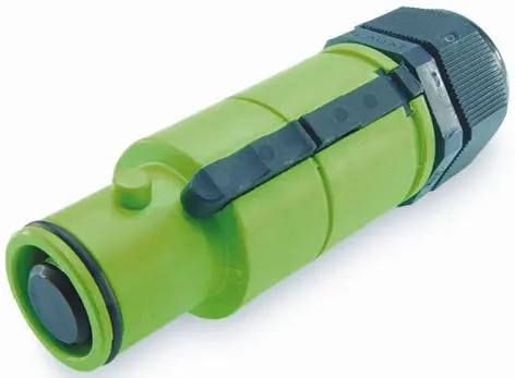 Produktfoto 1 von ITT Cannon Veam Snaplock Leistungssteckverbinder Grün 1P, 1.0kV, Kabel Gerade IP65 250A