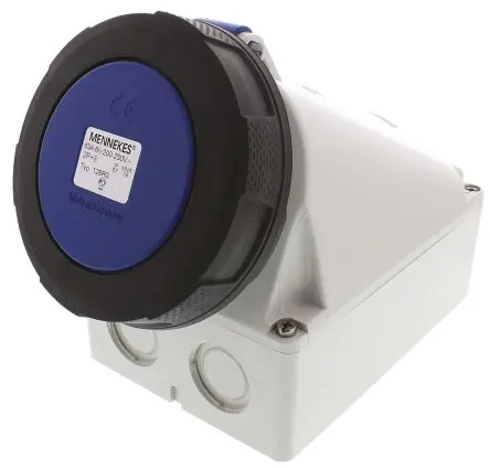 Produktfoto 1 von MENNEKES Buchsentülle Blau, 230V 3P / 63A, Wand IP67