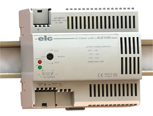 Produktfoto 1 von ELC ALE DIN RAIL DIN-Schienen Netzteil Getaktet 12V dc / 5A 60W 230V ac