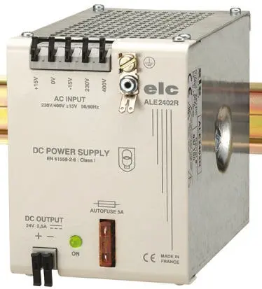 ELC ALE DIN RAIL DIN-Schienen Netzteil Linear 24V dc / 2.5A 60W 230V → 440V ac